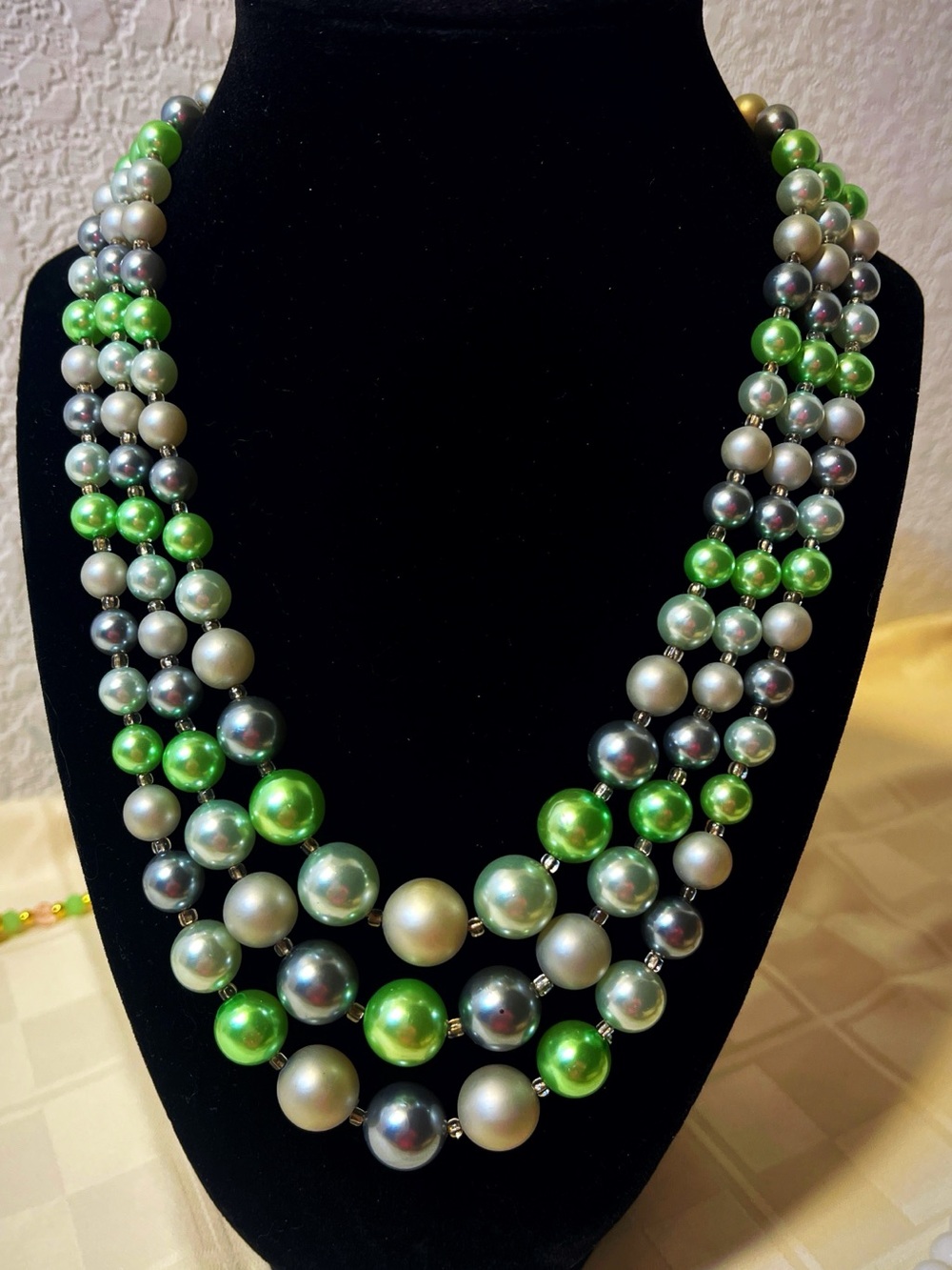 Boutique Style Multi Strand Pearl Necklace Vintage Japan